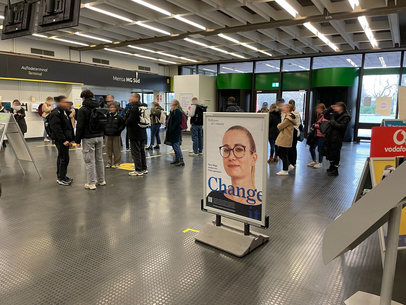 DIN A0 pavement signs offer double-sided advertising space