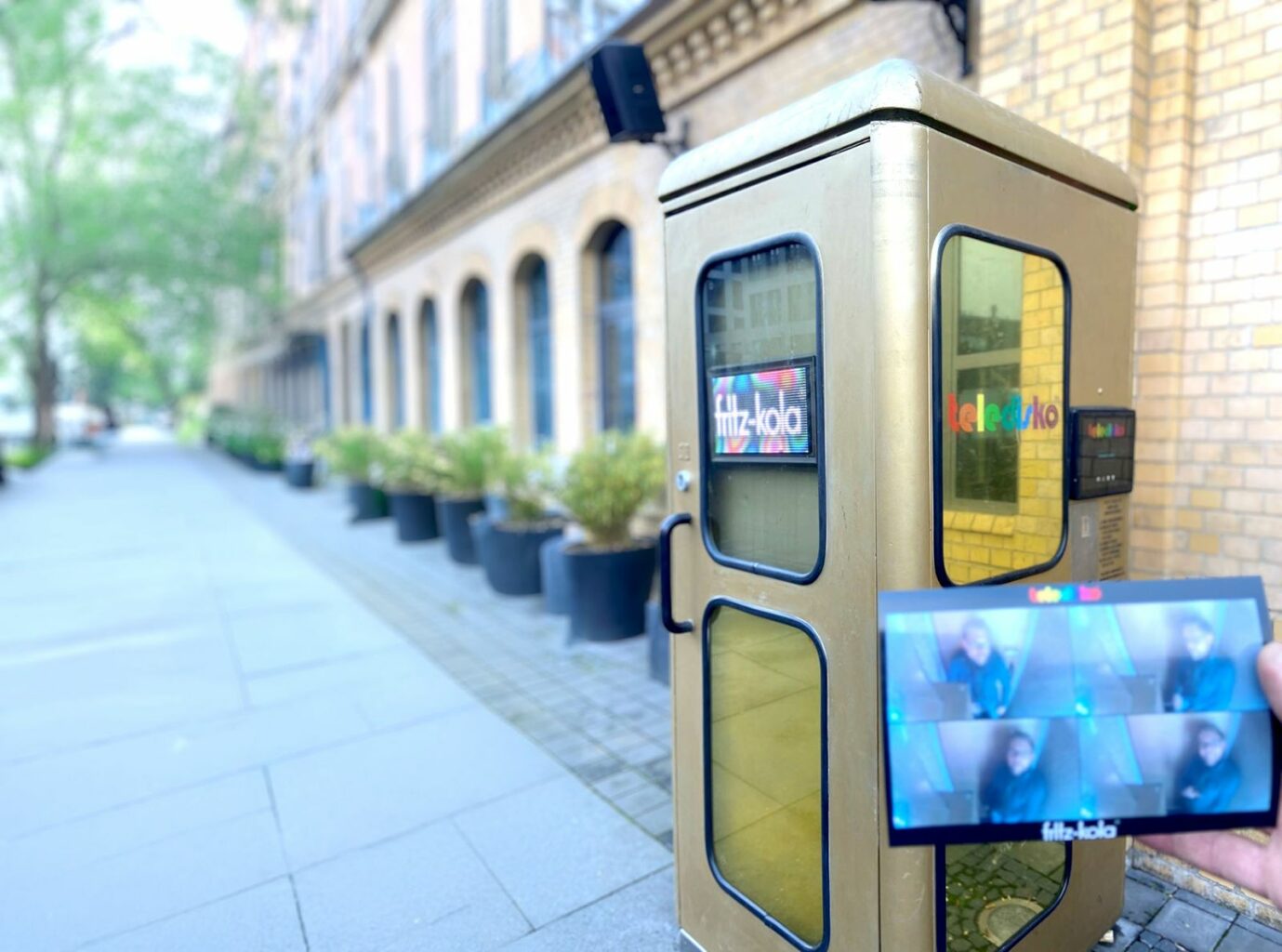 The Teledisko is a telephone booth converted into a disco