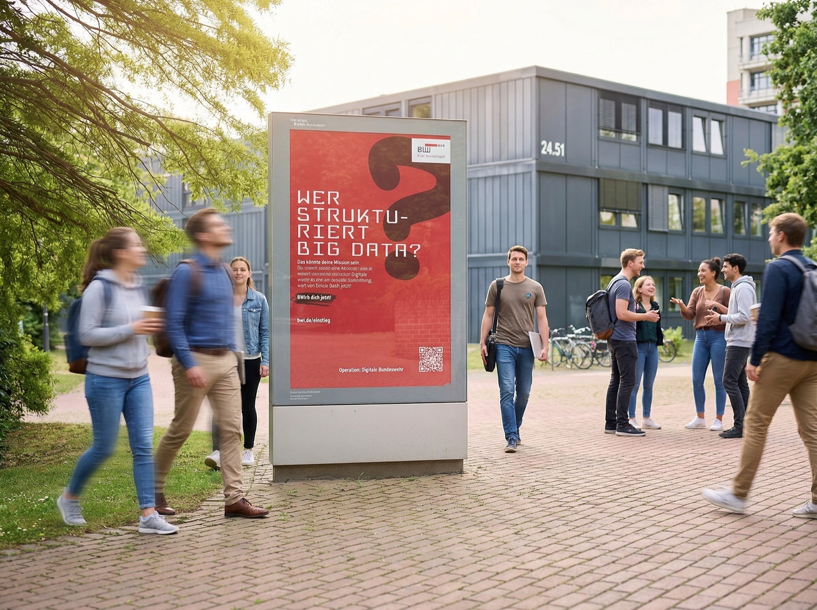 CLP (City-Light-Poster) in D&uuml;sseldorf auf dem Campus der HHU