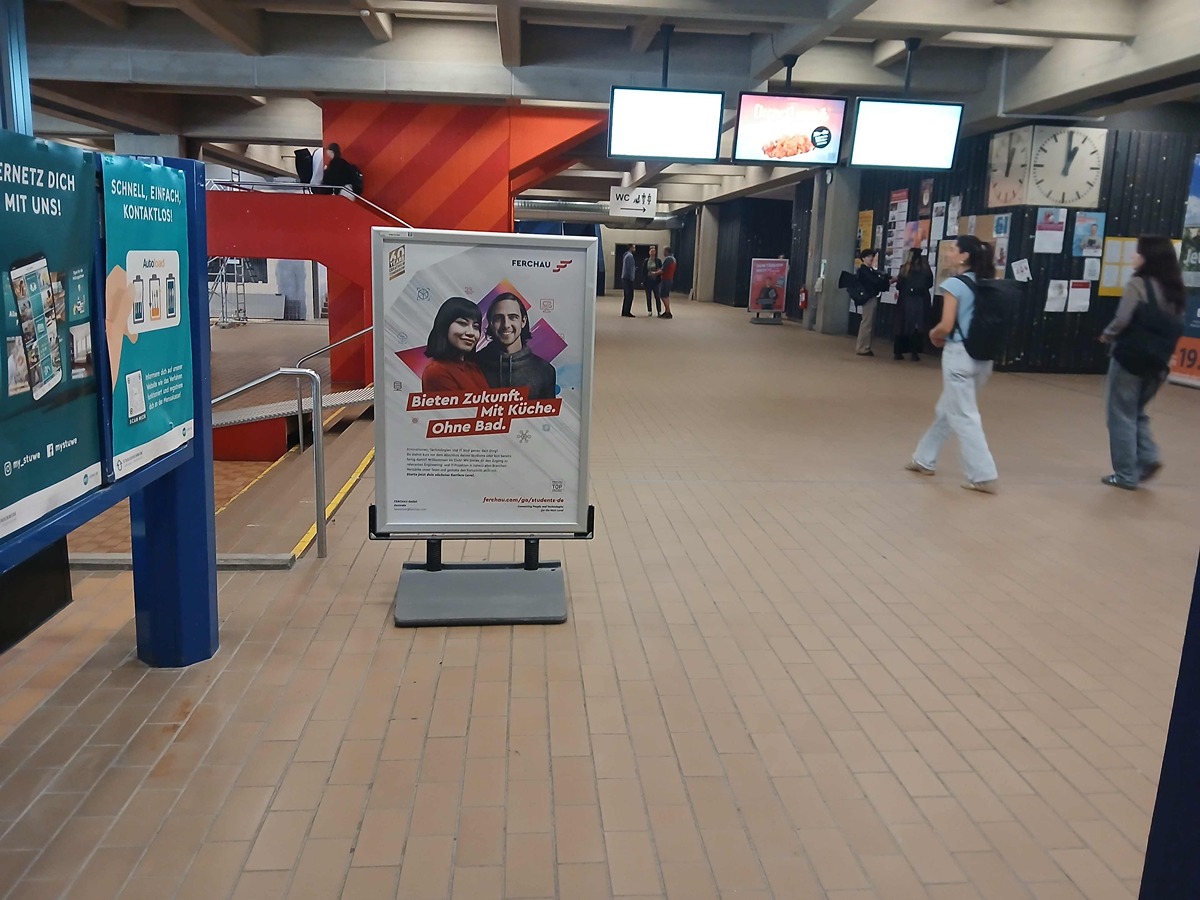 Plakatwerbung mit einem Kundenstopper &uuml;berzeugt durch eine hohe Flexibilit&auml;t 